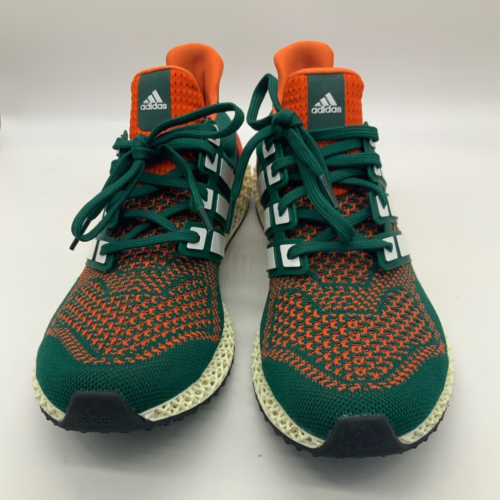 ADIDAS ULTRA 4D "MIAMI HURRICANES" SIZE 10 Q46439